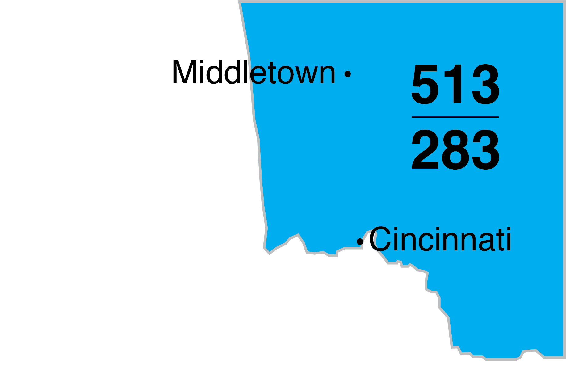 Código de área para teléfonos en Cincinnati 238