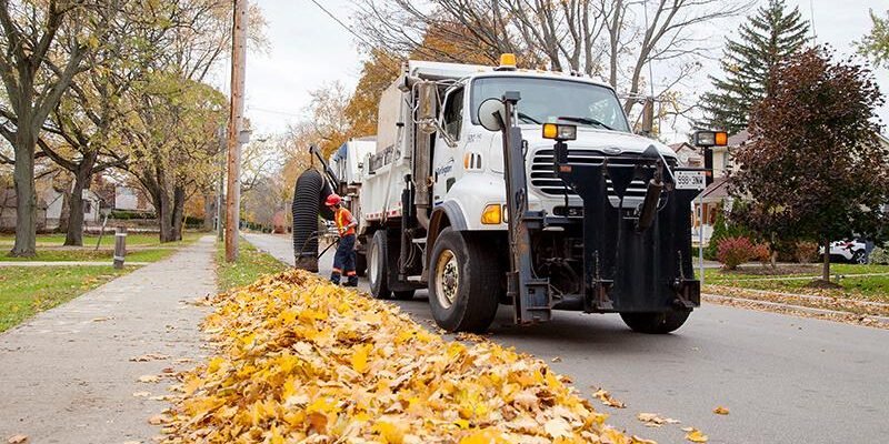 Servicio de Recolección de Hojas en la Acera en Dayton